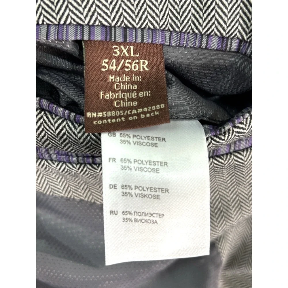 Oak Hill 3XL 54R 56R gray herringbone blazer jacket sport suit coat‎ classic fit